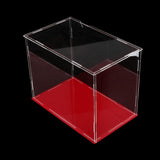 Max Maxb 1pc Acrylic Clear Display Case for Building Blocks Toys Car Model Doll red