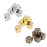 Max Six Sided Dice D6 Set of 5 Zinc Alloy Dices D&D RPG MTG Game Supply Golden