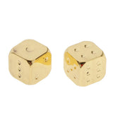 Max Six Sided Dice D6 Set of 5 Zinc Alloy Dices D&D RPG MTG Game Supply Golden