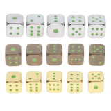 Max 5pcs Polyhedral Noctilucent Dice Set for Board Game Party Gaming Silver