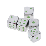 Max 5pcs Polyhedral Noctilucent Dice Set for Board Game Party Gaming Silver