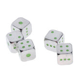 Max 5pcs Polyhedral Noctilucent Dice Set for Board Game Party Gaming Silver