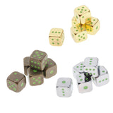 Max 5pcs Polyhedral Noctilucent Dice Set for Board Game Party Gaming Silver