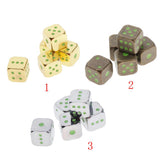 Max 5pcs Polyhedral Noctilucent Dice Set for Board Game Party Gaming Silver