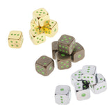 Max 5pcs Polyhedral Noctilucent Dice Set for Board Game Party Gaming Silver