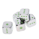 Max 5pcs Polyhedral Noctilucent Dice Set for Board Game Party Gaming Silver