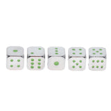 Max 5pcs Polyhedral Noctilucent Dice Set for Board Game Party Gaming Silver