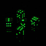 Max 5pcs Polyhedral Noctilucent Dice Set for Board Game Party Gaming Silver