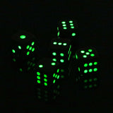 Max 5pcs Polyhedral Noctilucent Dice Set for Board Game Party Gaming Silver
