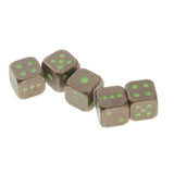 Max 5pcs Polyhedral Noctilucent Dice Set for Board Game Party Gaming Bronze