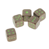 Max 5pcs Polyhedral Noctilucent Dice Set for Board Game Party Gaming Bronze