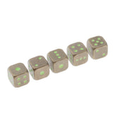 Max 5pcs Polyhedral Noctilucent Dice Set for Board Game Party Gaming Bronze
