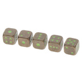 Max 5pcs Polyhedral Noctilucent Dice Set for Board Game Party Gaming Bronze