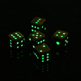 Max 5pcs Polyhedral Noctilucent Dice Set for Board Game Party Gaming Bronze