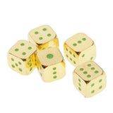 Max 5pcs Polyhedral Noctilucent Dice Set for Board Game Party Gaming Gold
