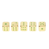 Max 5pcs Polyhedral Noctilucent Dice Set for Board Game Party Gaming Gold