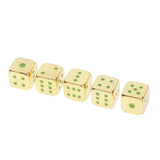Max 5pcs Polyhedral Noctilucent Dice Set for Board Game Party Gaming Gold