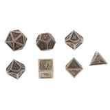 Max 7 Polyhedral Metal Dice for Dragon Scale DnD Pathfinder RPG Board Games