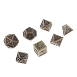 Max 7 Polyhedral Metal Dice for Dragon Scale DnD Pathfinder RPG Board Games