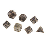 Max 7 Polyhedral Metal Dice for Dragon Scale DnD Pathfinder RPG Board Games