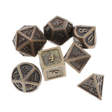 Max 7 Polyhedral Metal Dice for Dragon Scale DnD Pathfinder RPG Board Games
