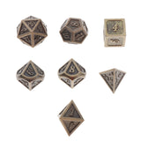 Max 7 Polyhedral Metal Dice for Dragon Scale DnD Pathfinder RPG Board Games