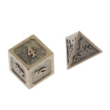 Max 7 Polyhedral Metal Dice for Dragon Scale DnD Pathfinder RPG Board Games