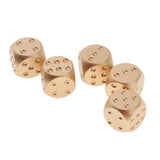 Max 5 Pieces Six Sided 16mm Dice Die Metal Golden with Box