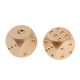 Max 5 Pieces Six Sided 16mm Dice Die Metal Golden with Box