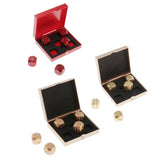 Max 5 Pieces Six Sided 16mm Dice Die Metal Golden with Box