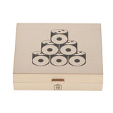 Max 5 Pieces Six Sided 16mm Dice Die Metal Golden with Box
