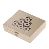 Max 5 Pieces Six Sided 16mm Dice Die Metal Golden with Box