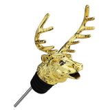 Maxbell Metal Deer Head Unique Wine Bottle Caps Wine Aerators Liquor Pourer Bar Tool