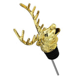Maxbell Metal Deer Head Unique Wine Bottle Caps Wine Aerators Liquor Pourer Bar Tool