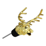 Maxbell Metal Deer Head Unique Wine Bottle Caps Wine Aerators Liquor Pourer Bar Tool