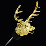 Maxbell Metal Deer Head Unique Wine Bottle Caps Wine Aerators Liquor Pourer Bar Tool