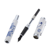 Max Luxury Blue-white Porcelain Fountain Pen Smooth Elegant Writing Calligraphy