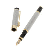 Max Elegant Fountain Pen Fine 0.5mm Business Signature Writing Supplies  silver