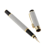 Max Elegant Fountain Pen Fine 0.5mm Business Signature Writing Supplies  silver