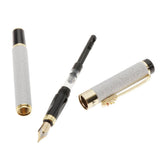 Max Elegant Fountain Pen Fine 0.5mm Business Signature Writing Supplies  silver
