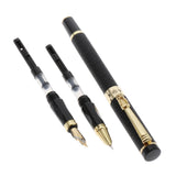 Max Aluminum Fountain Pen School Office Students Stationery Signature Pen black