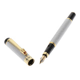 Max Aluminum Fountain Pen School Office Students Stationery Signature Pen silver