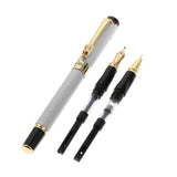 Max Aluminum Fountain Pen School Office Students Stationery Signature Pen silver