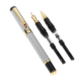 Max Aluminum Fountain Pen School Office Students Stationery Signature Pen silver