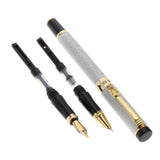 Max Aluminum Fountain Pen School Office Students Stationery Signature Pen silver