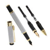 Max Aluminum Fountain Pen School Office Students Stationery Signature Pen silver