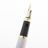 Max Aluminum Fountain Pen School Office Students Stationery Signature Pen silver