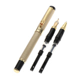 Max Aluminum Fountain Pen School Office Students Stationery Signature Pen golden