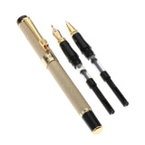Max Aluminum Fountain Pen School Office Students Stationery Signature Pen golden