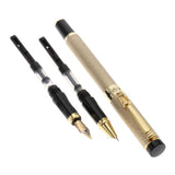 Max Aluminum Fountain Pen School Office Students Stationery Signature Pen golden